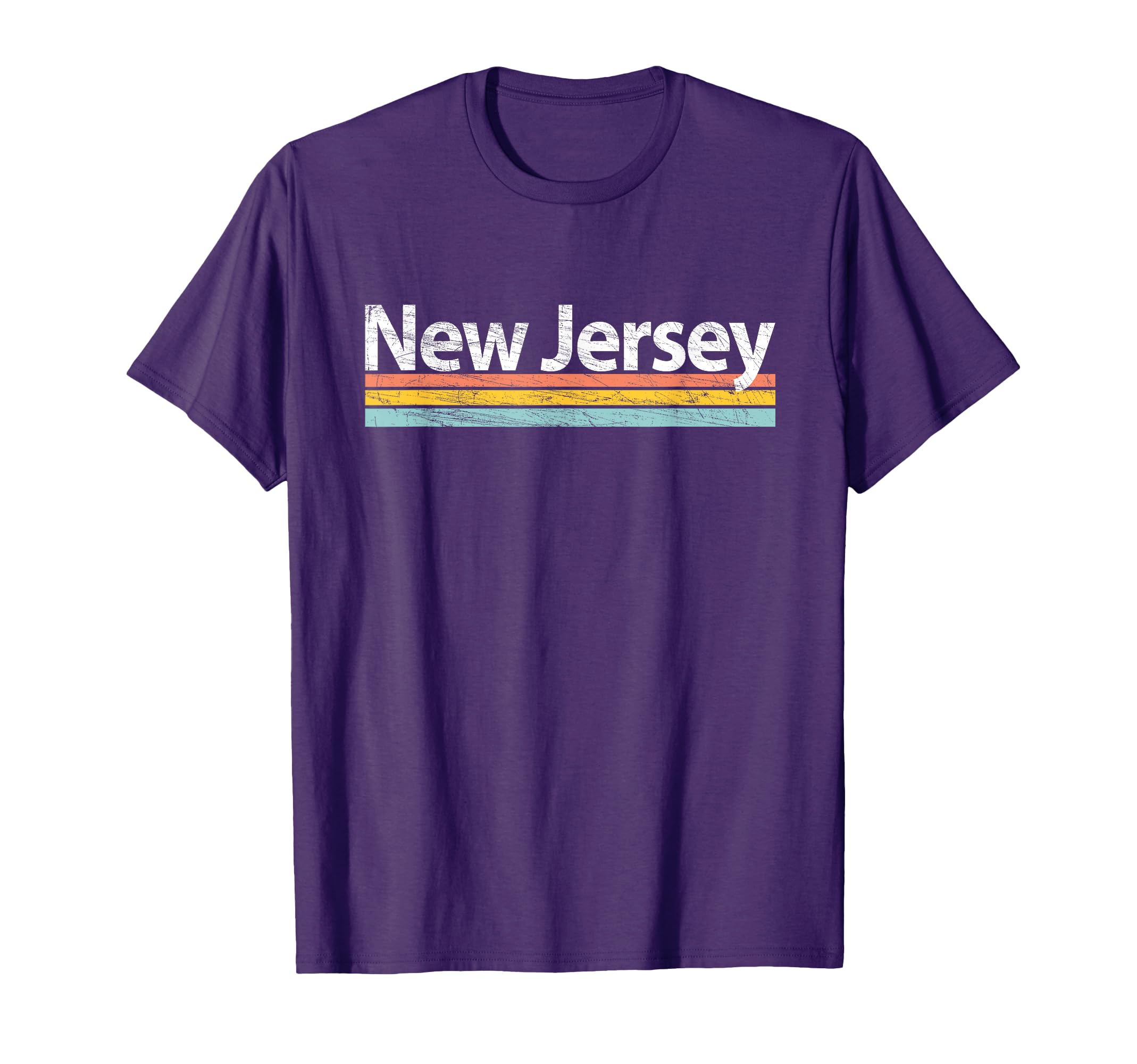 New Jersey Worn Stripes T-Shirt - Minimalist Print for Adults - T-Shirt, Sweatshirt, Hoodie