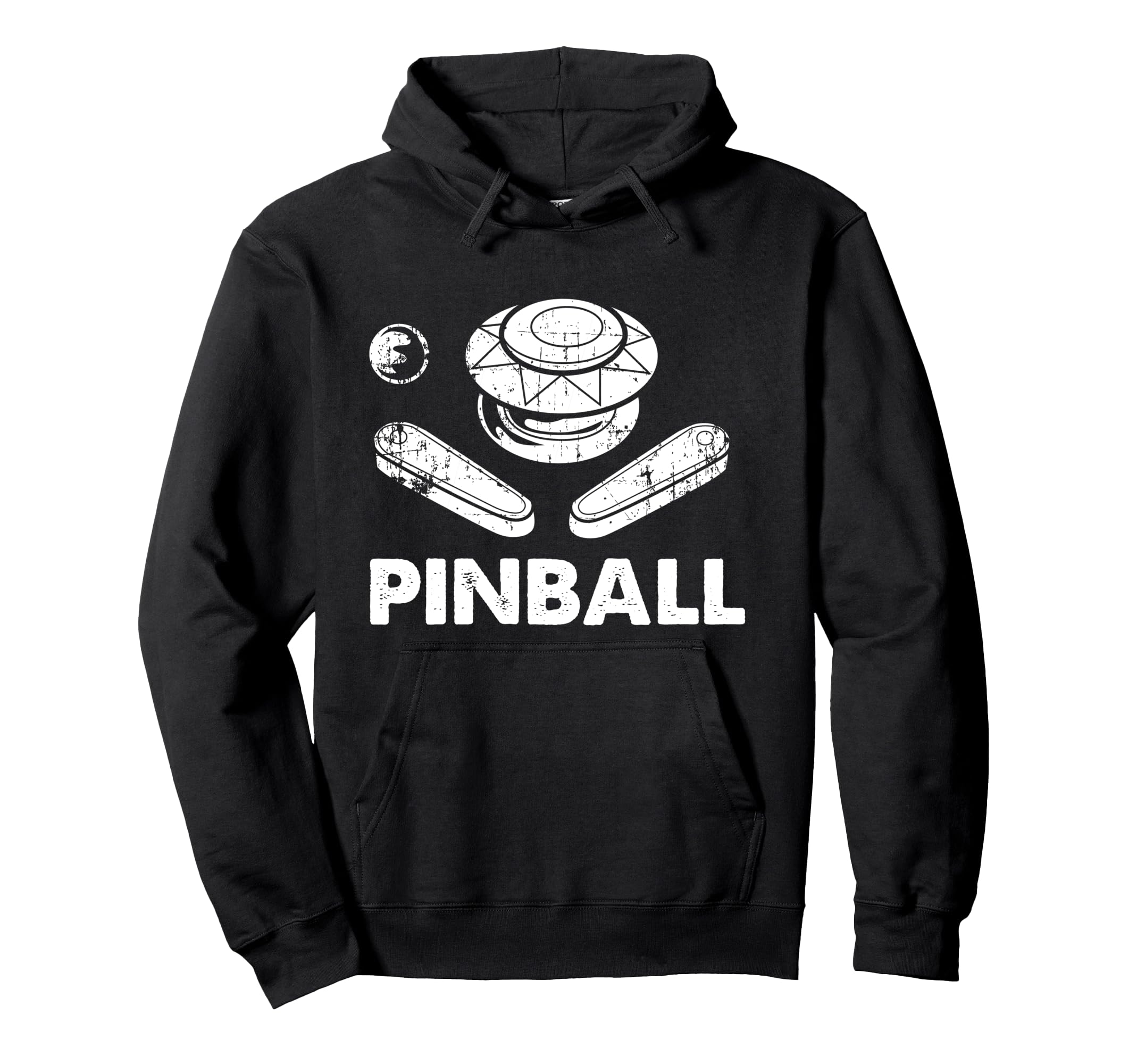 Pinball Funny Pinballer Machine Hoodie - Minimalist Print for Adults - T-Shirt, Sweatshirt, Hoodie