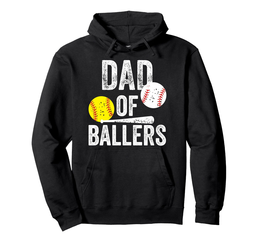 Dad Ballers Funny Dad Baseball And Hoodie - Casual Everyday Wear Men Women - T-Shirt, Sweatshirt, Hoodie