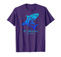 St Martin West Indies Tribal Shark T-Shirt - Minimalist Print Unisex - T-Shirt, Sweatshirt, Hoodie