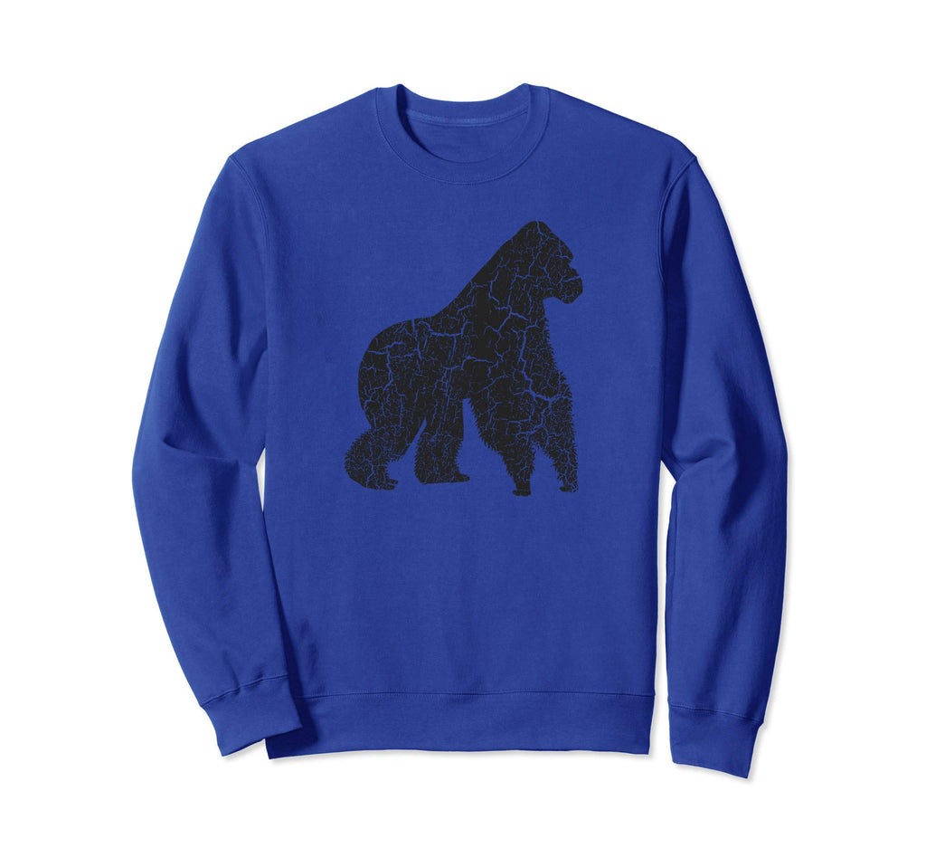 Gorilla Distressed Gorilla Sweatshirt - Fun Novelty Design Unisex - T-Shirt, Sweatshirt, Hoodie