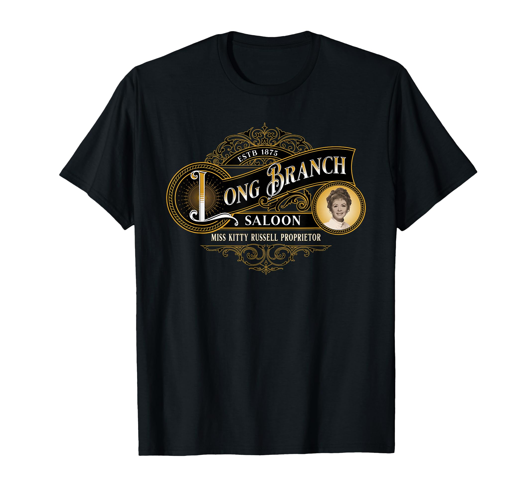 Miss Kittys Long Branch Saloon Tv T-Shirt - Fun Novelty Design for Adults - T-Shirt, Sweatshirt, Hoodie
