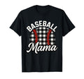 Baseball Mama Buffalo Plaid Red T-Shirt - Streetwear Style for Adults - T-Shirt, Sweatshirt, Hoodie