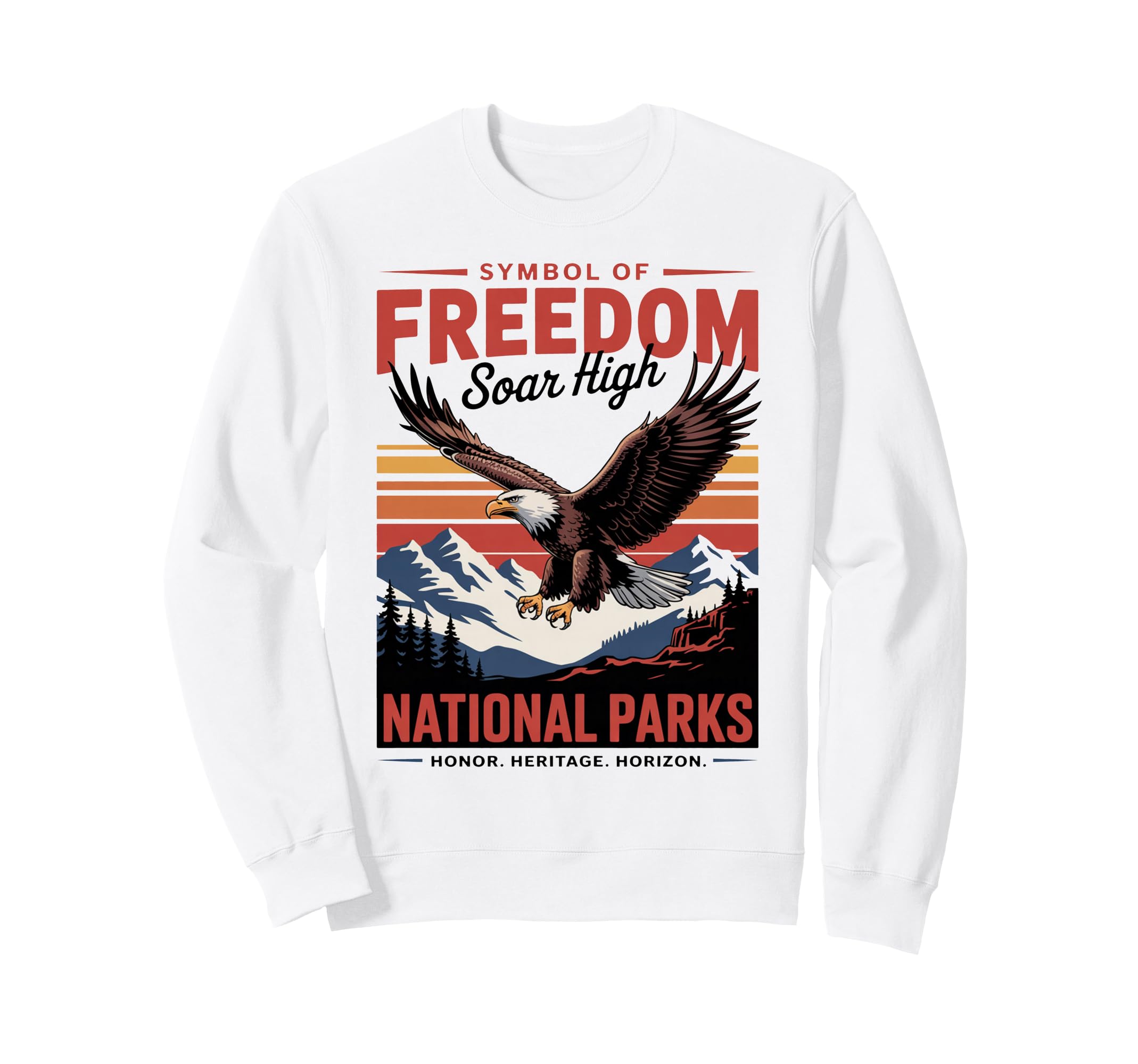 Patriotic American Usa Eagle Sweatshirt - Novelty Apparel for Adults - T-Shirt, Sweatshirt, Hoodie