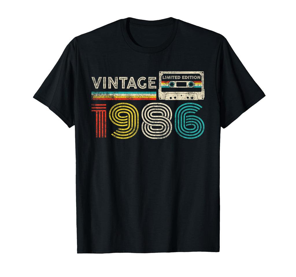 1986 Birthday 1986 Cassette Tape T-Shirt - Custom Art Print Unisex - T-Shirt, Sweatshirt, Hoodie