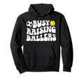 Busy Raising Ballers Softball Soccer Mom Hoodie - Unique Graphic for Adults - T-Shirt, Sweatshirt, Hoodie