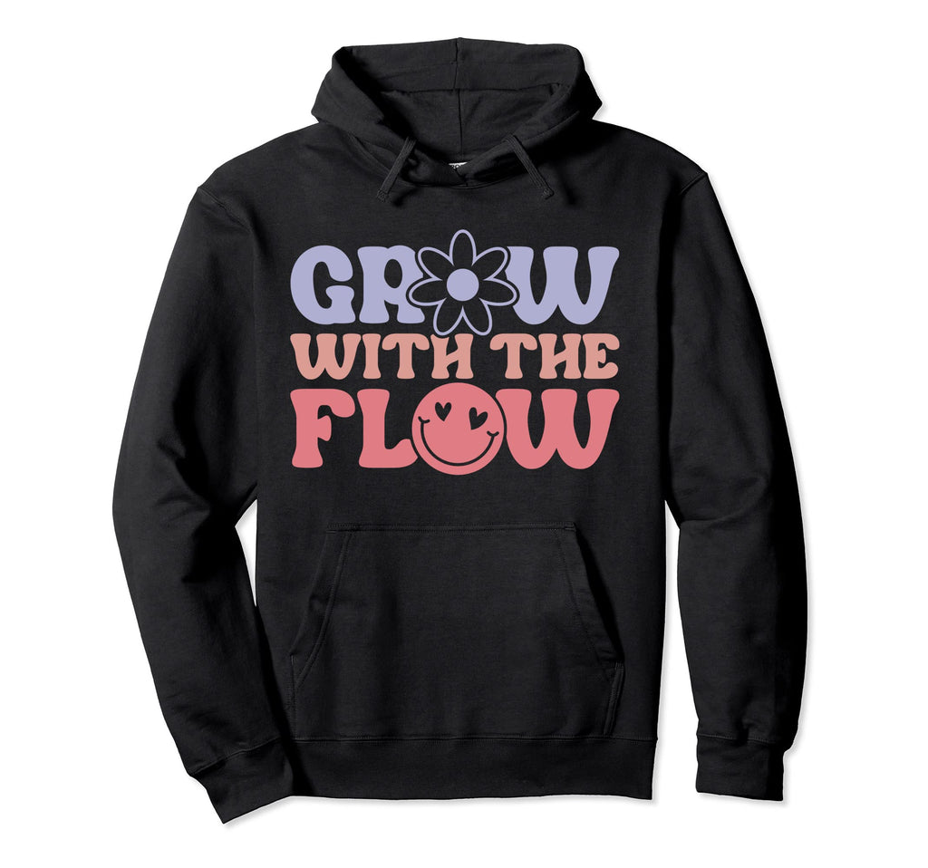 Grow Flow 70S Hippie Boho Peace Hoodie - Fun Novelty Design Men Women - T-Shirt, Sweatshirt, Hoodie