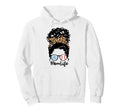 Mom Life Messy Bun Curly Hair Hoodie - Streetwear Style for Adults - T-Shirt, Sweatshirt, Hoodie