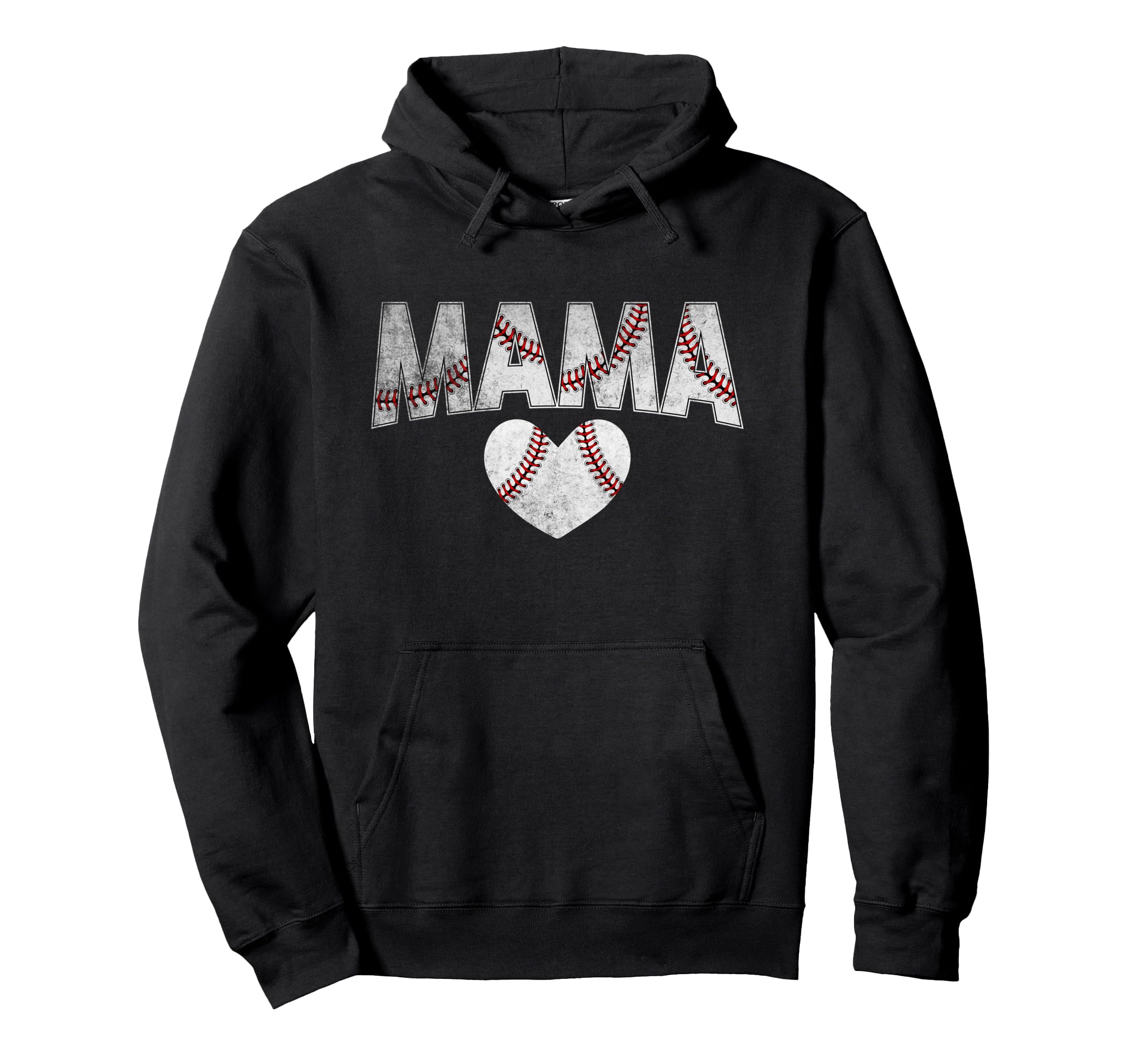 Baseball Mama Mom Mothers Day Hoodie - Casual Everyday Wear Men Women - T-Shirt, Sweatshirt, Hoodie