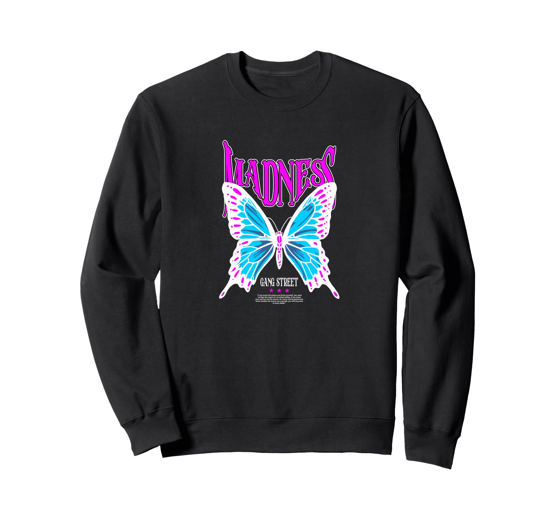Butterfly Madness Y2K Grunge Sweatshirt - Graphic Print for Adults - T-Shirt, Sweatshirt, Hoodie