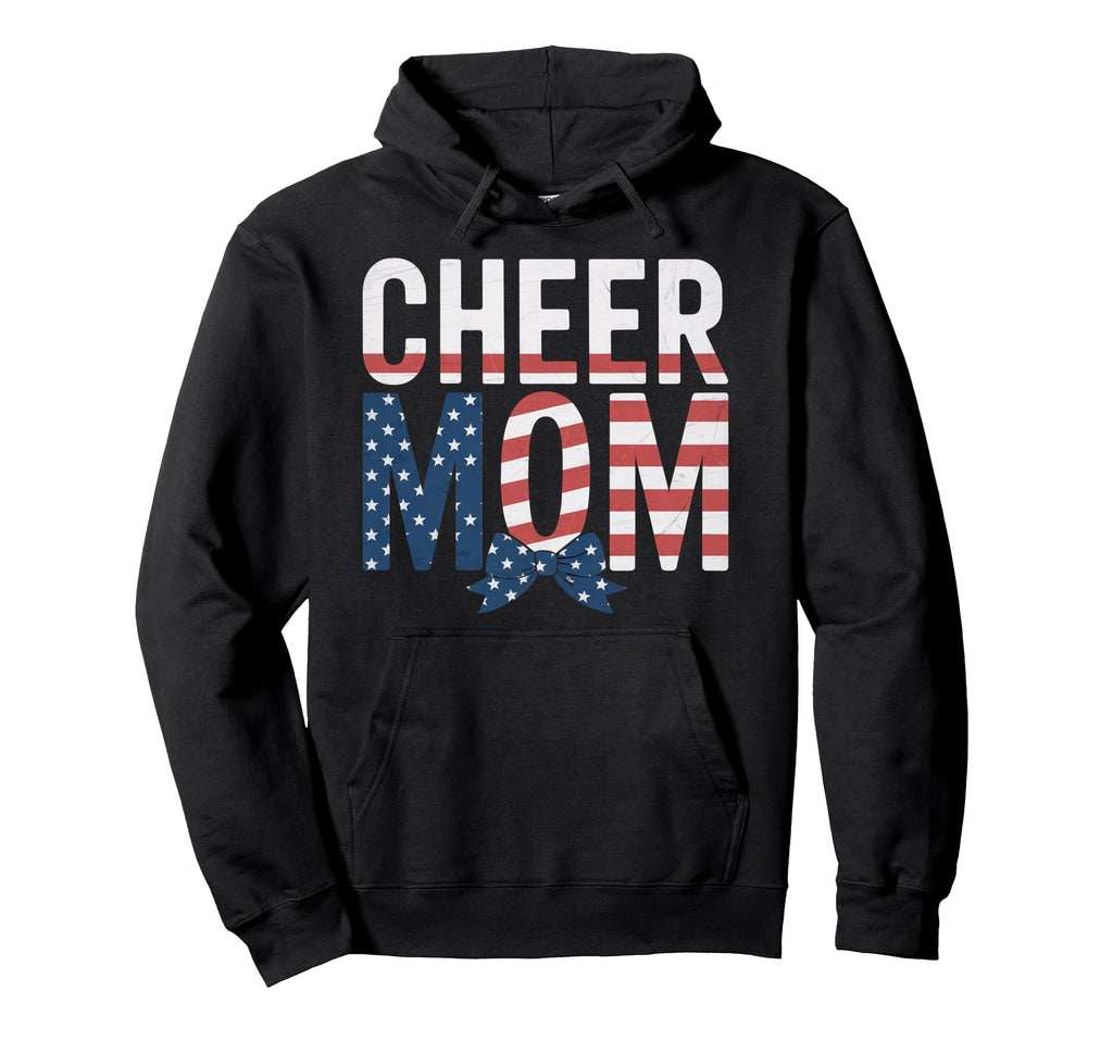 Cheer Mom Mother Bow Cheerleader Game Day Hoodie - Trendy Graphic Unisex - T-Shirt, Sweatshirt, Hoodie