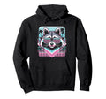 Raccoon Sunglasses 80S Aesthetic Hoodie - Minimalist Print Men Women - T-Shirt, Sweatshirt, Hoodie