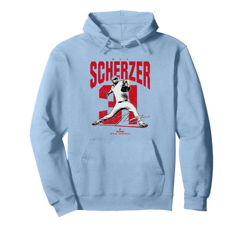 Max Scherzer Texas Baseball Players Hoodie - Fun Novelty Design for Adults - T-Shirt, Sweatshirt, Hoodie