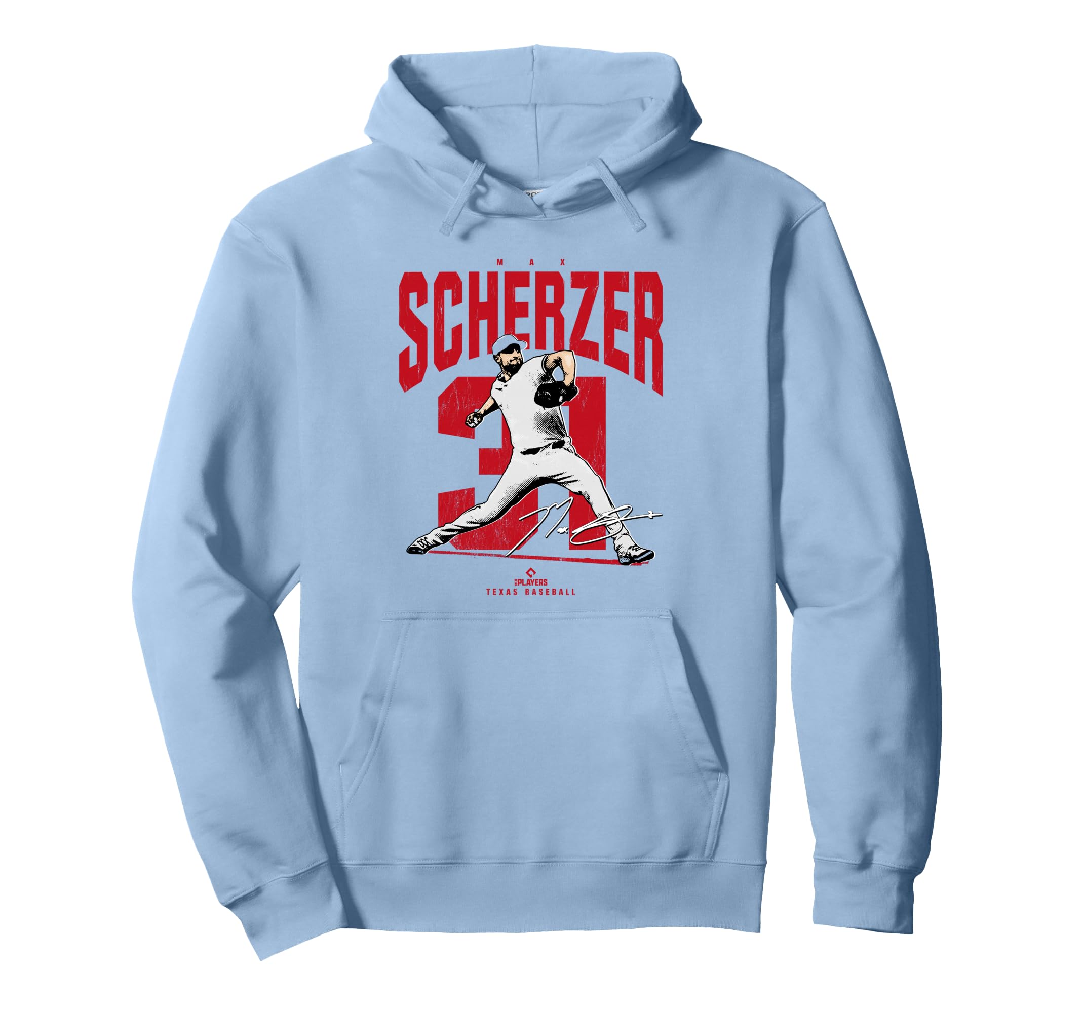Max Scherzer Texas Baseball Players Hoodie - Fun Novelty Design for Adults - T-Shirt, Sweatshirt, Hoodie