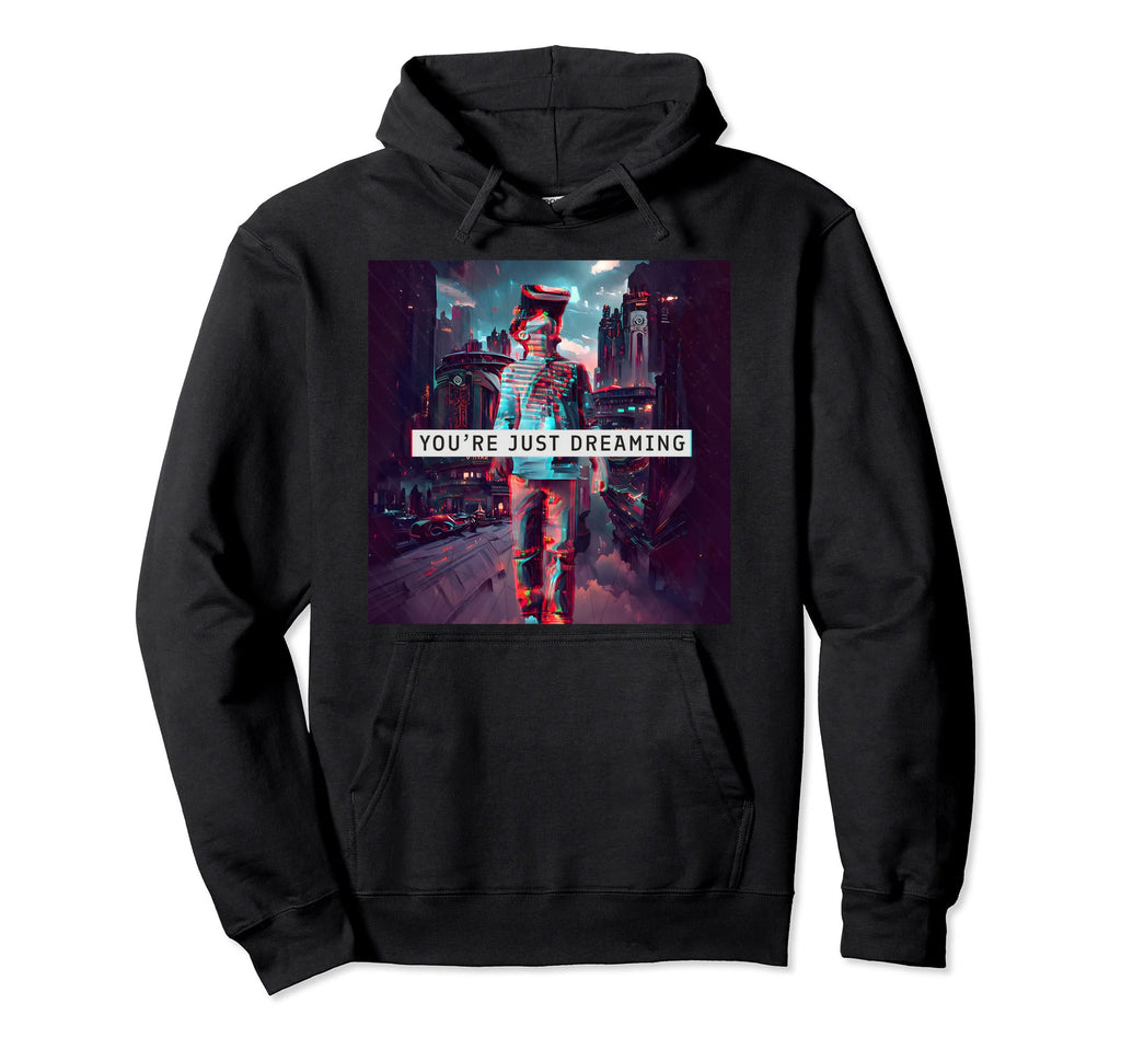 Vaporwave Aesthetic Techwear Dream Vr Glitch Hoodie - Trendy Graphic Unisex - T-Shirt, Sweatshirt, Hoodie