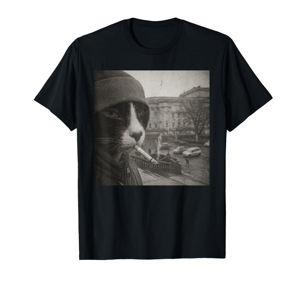 Funny Smoking Cat Cigarette Kitty Gen Z T-Shirt - Streetwear Style Unisex - T-Shirt, Sweatshirt, Hoodie