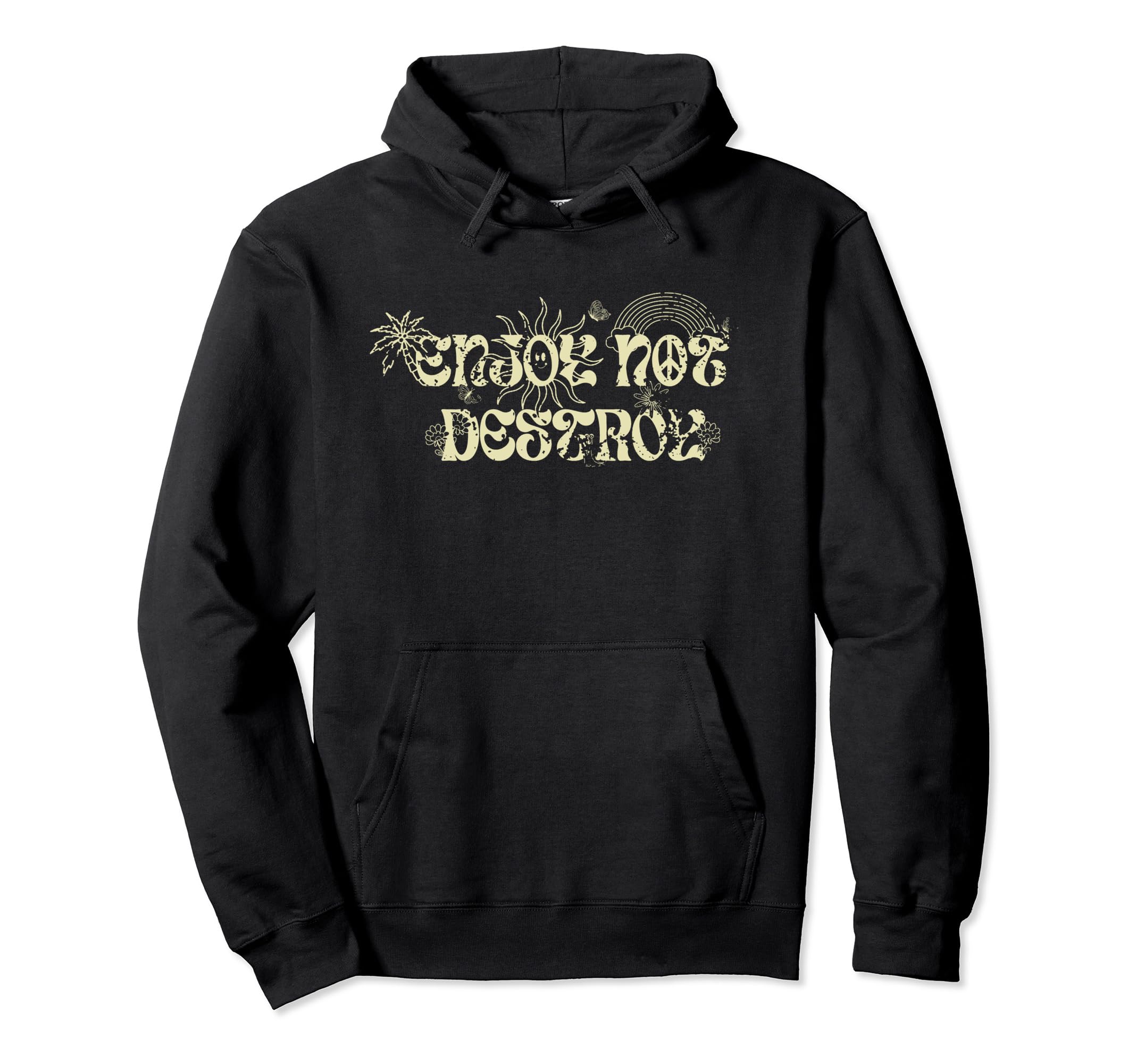 Boho Hippie Environmentally Friendly Enjoy Hoodie - Novelty Apparel Unisex - T-Shirt, Sweatshirt, Hoodie