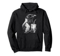 Crow Drinking Iced Coffee Funny Animal Hoodie - Graphic Print Men Women - T-Shirt, Sweatshirt, Hoodie