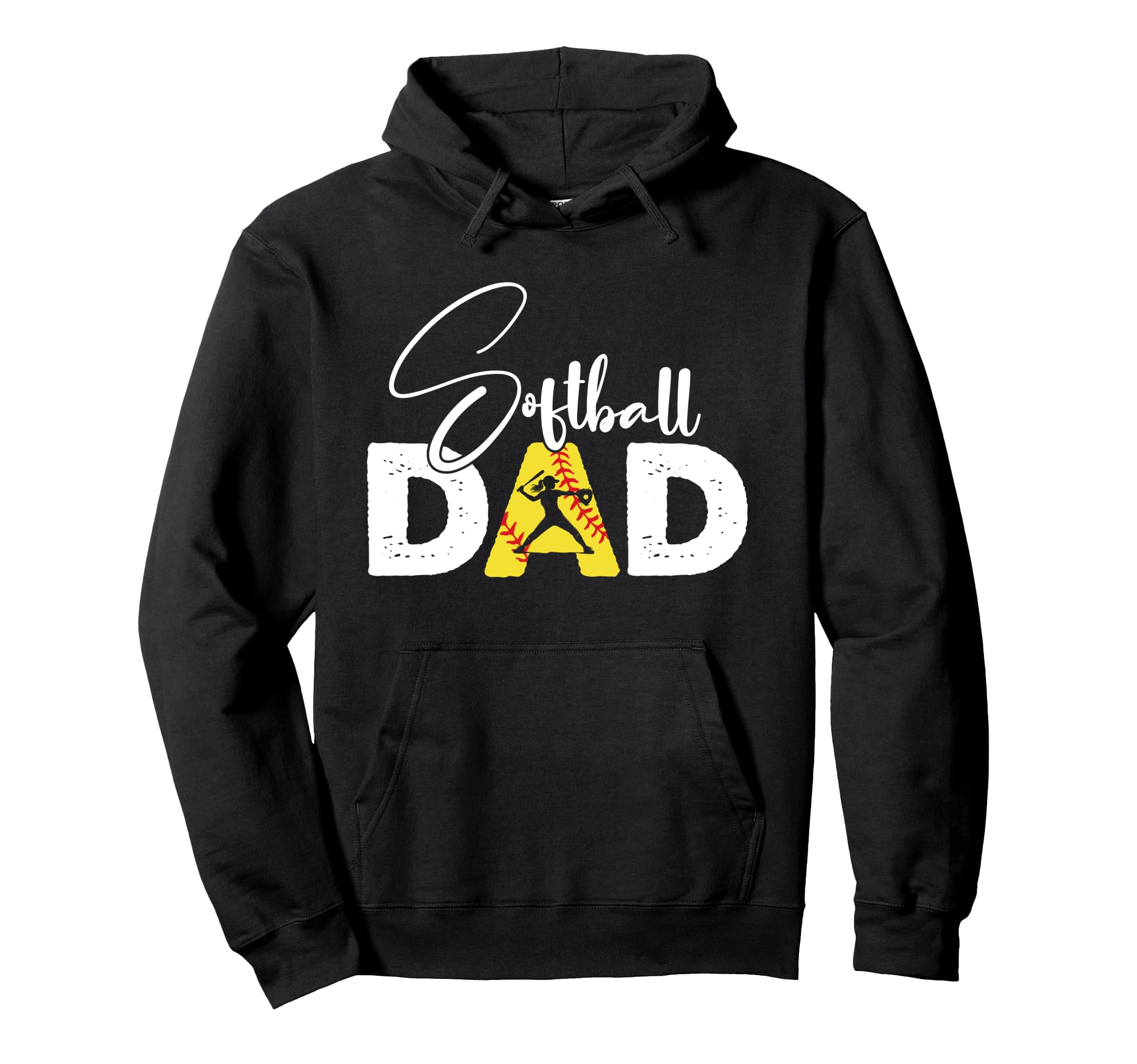 Softball Dad Funny Heart Present Hoodie - Streetwear Style Men Women - T-Shirt, Sweatshirt, Hoodie