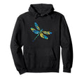 Dragonfly Tie Dye Colorful Hippie Hoodie - Aesthetic Graphic Men Women - T-Shirt, Sweatshirt, Hoodie