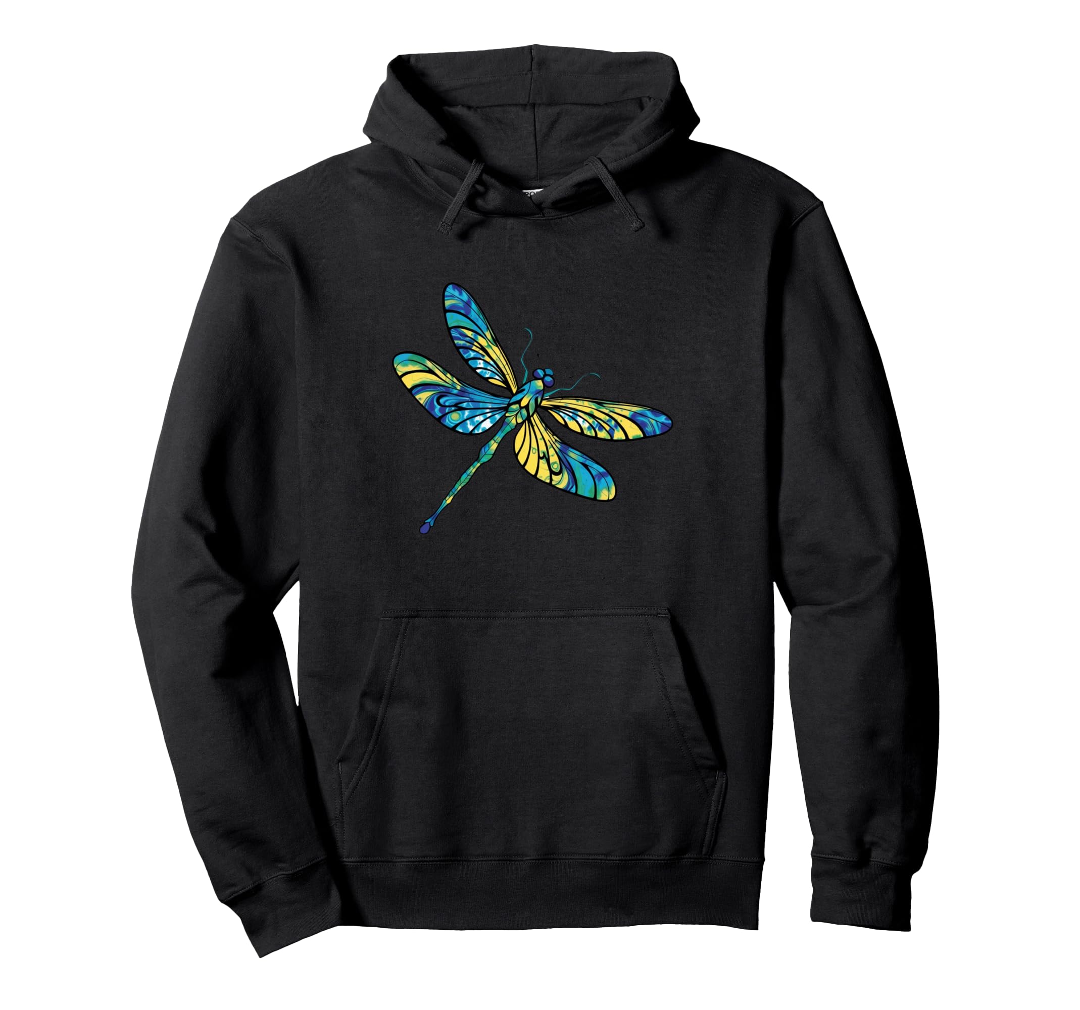 Dragonfly Tie Dye Colorful Hippie Hoodie - Aesthetic Graphic Men Women - T-Shirt, Sweatshirt, Hoodie