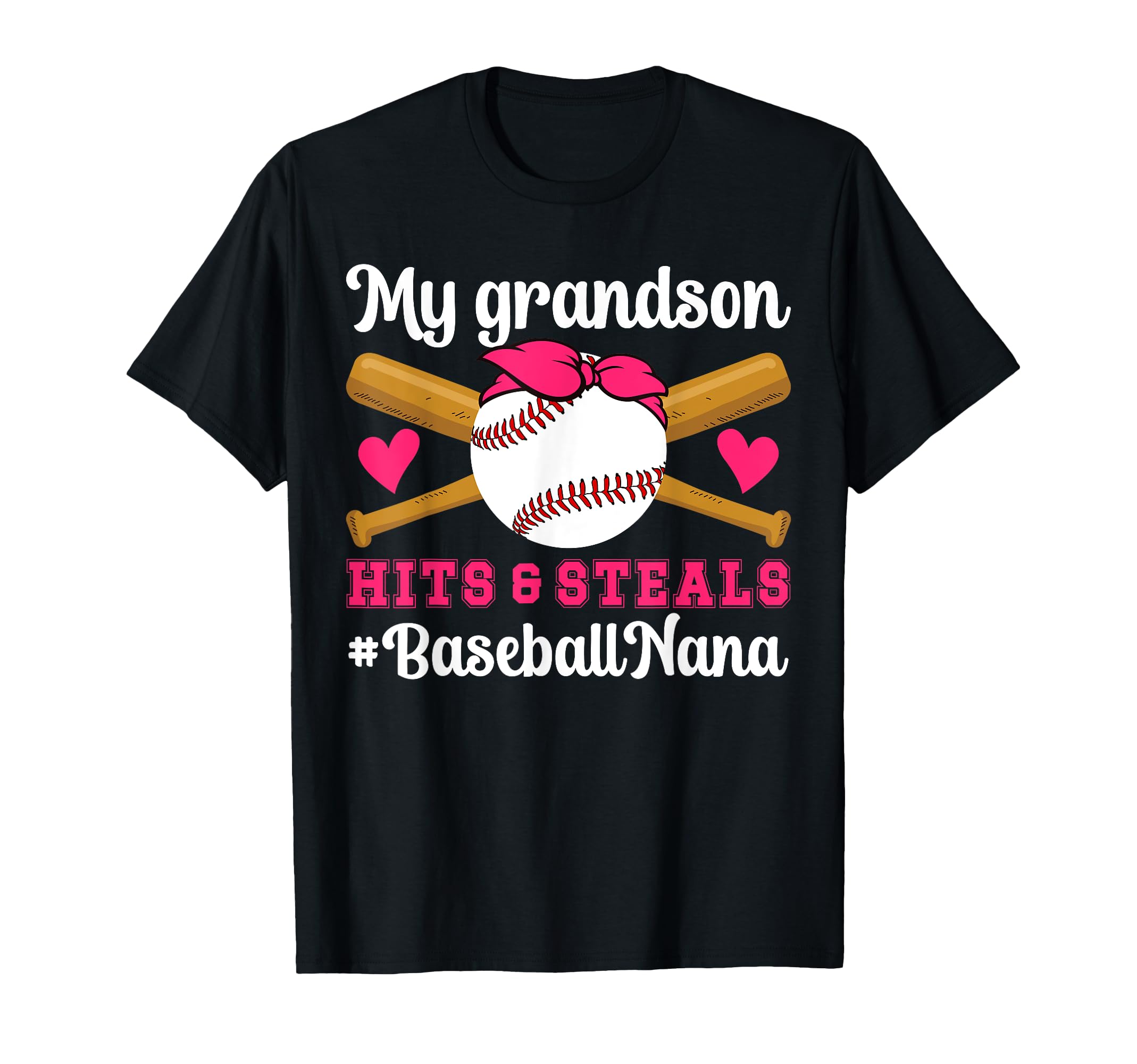 My Grandson Baseball Nana Baseball T-Shirt - Aesthetic Graphic Unisex - T-Shirt, Sweatshirt, Hoodie