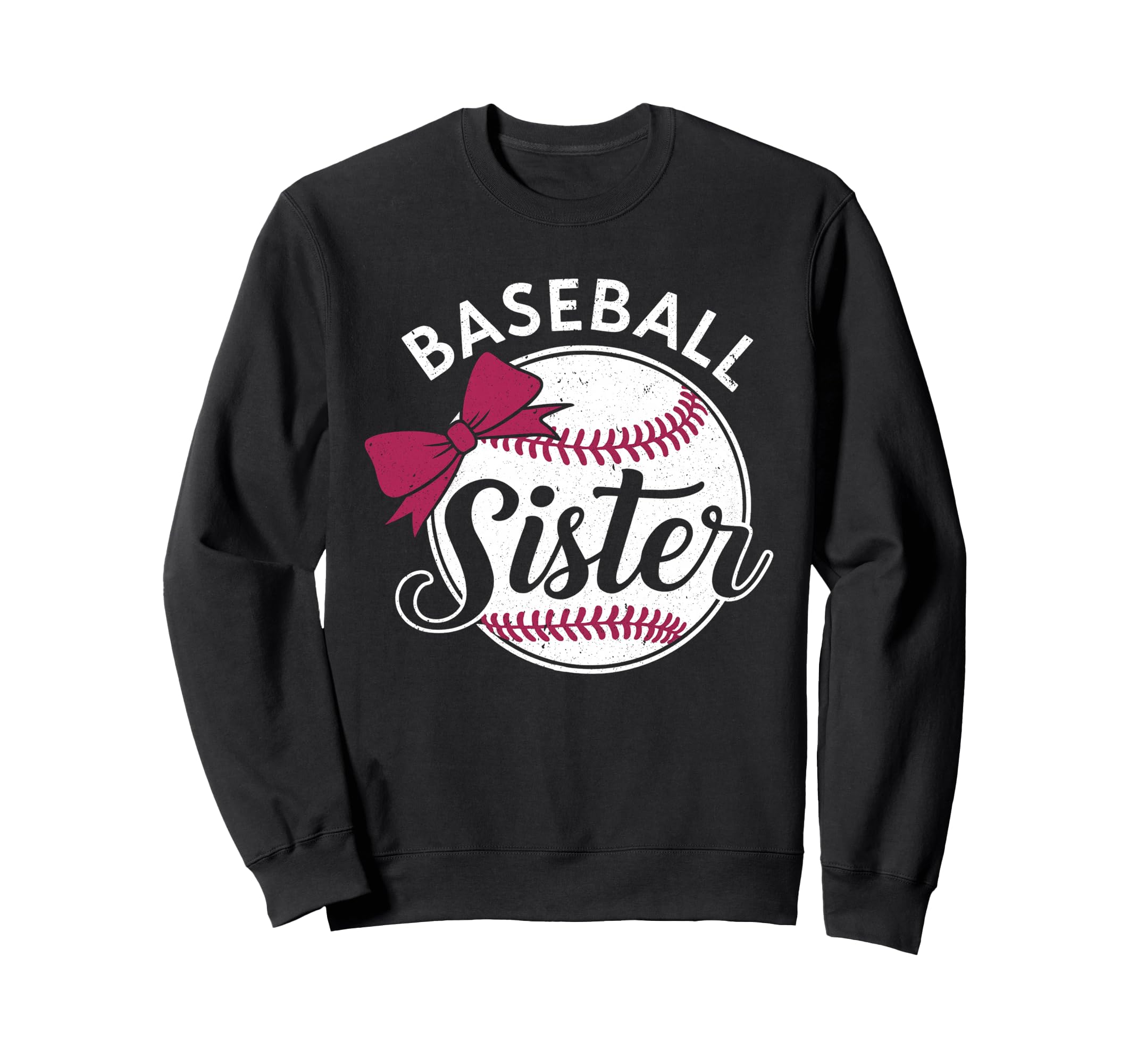 Baseball Sister Coquette Bow Sweatshirt - Novelty Apparel for Adults - T-Shirt, Sweatshirt, Hoodie