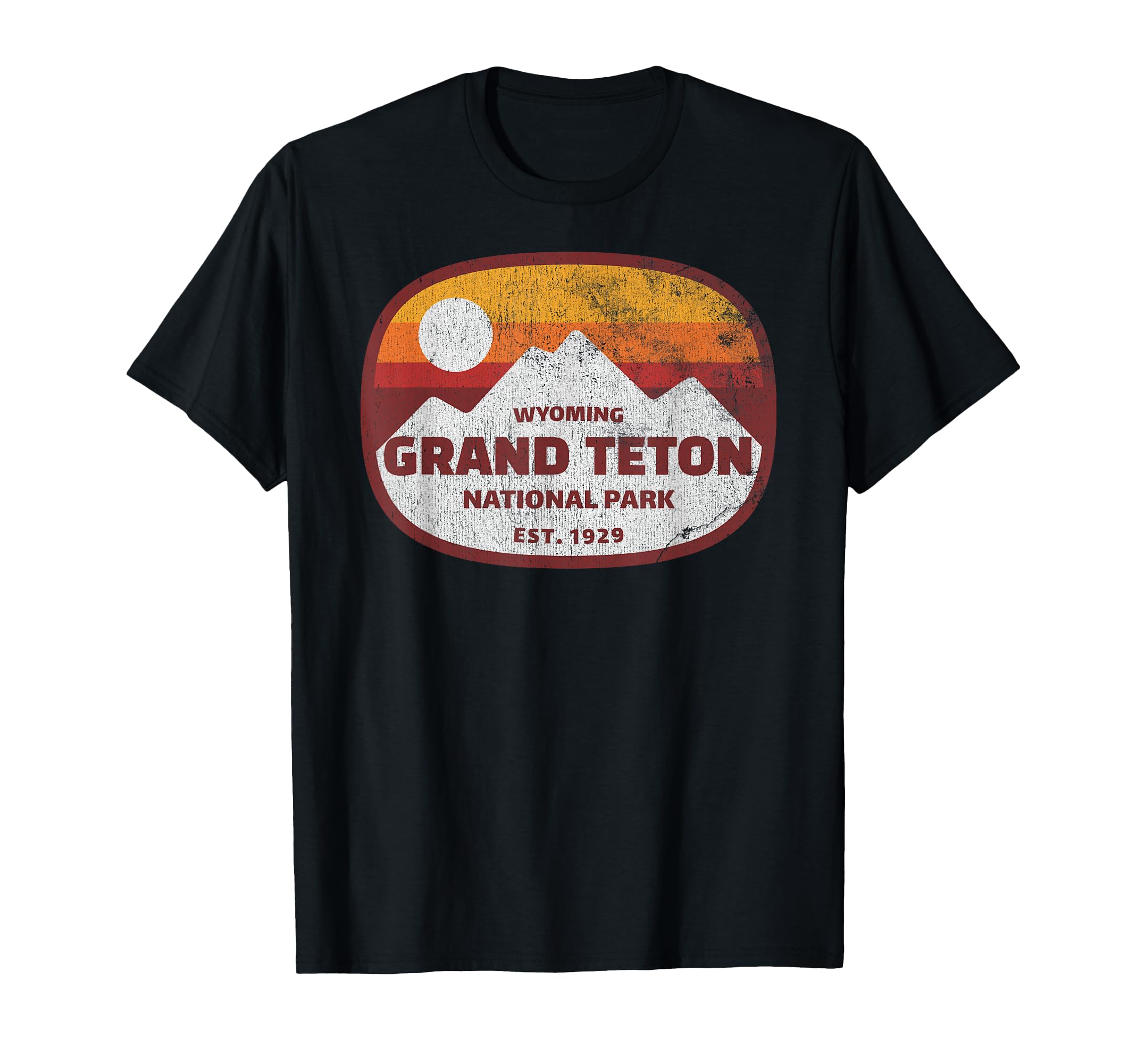 Grand Teton National Park Distressed T-Shirt - Novelty Apparel Unisex - T-Shirt, Sweatshirt, Hoodie