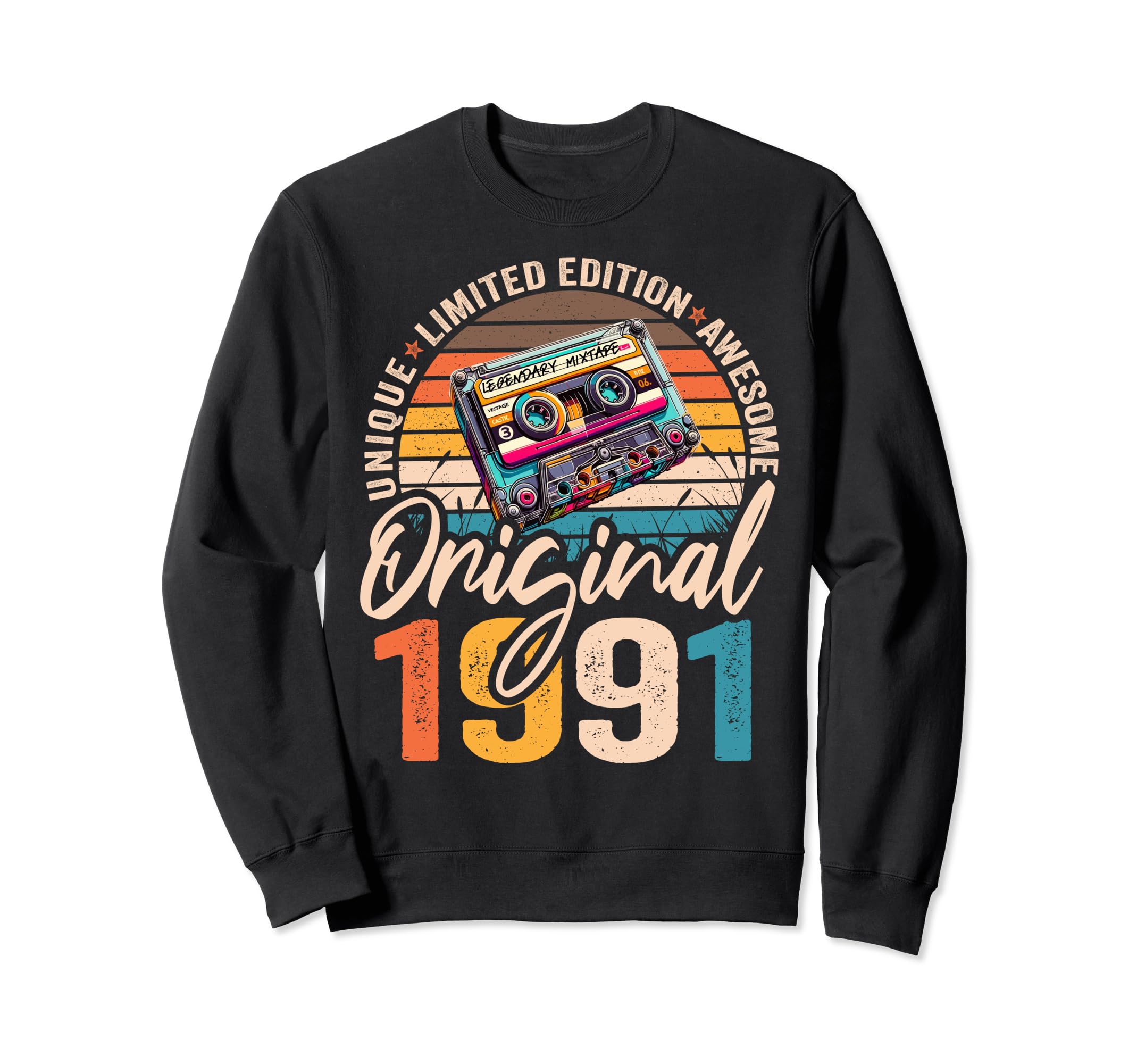 1991 33Rd Birthday Cassette Tape 1991 Sweatshirt - Unique Graphic Men Women - T-Shirt, Sweatshirt, Hoodie