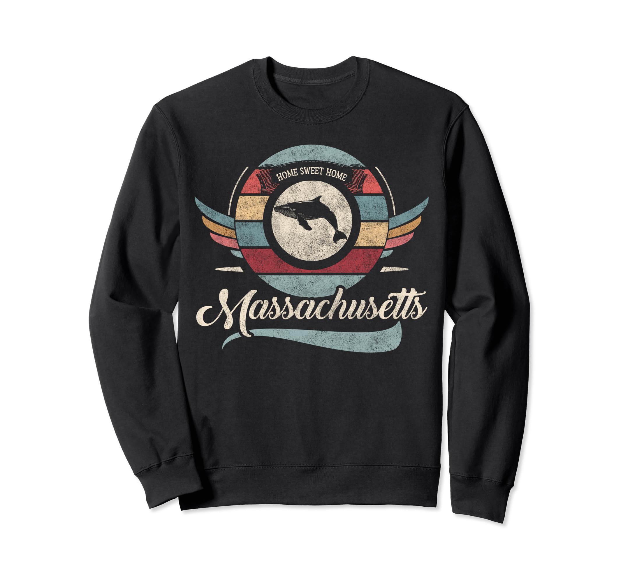 Massachusetts State Animal Whale Sweatshirt - Minimalist Print Men Women - T-Shirt, Sweatshirt, Hoodie