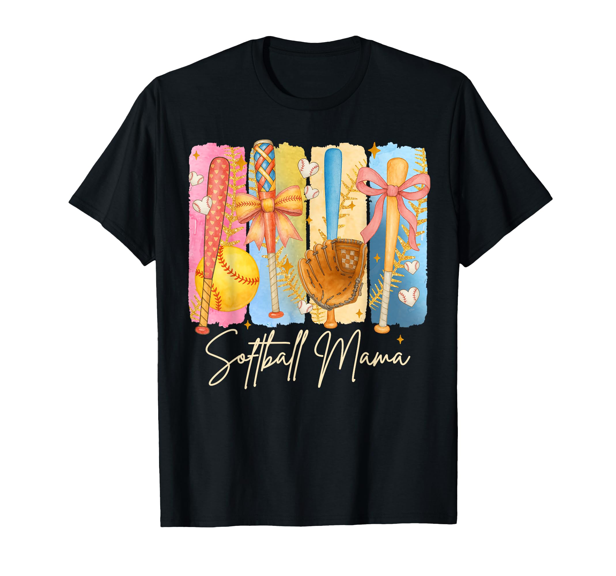 Softball Mama Softball Mom Coquette T-Shirt - Graphic Print for Adults - T-Shirt, Sweatshirt, Hoodie