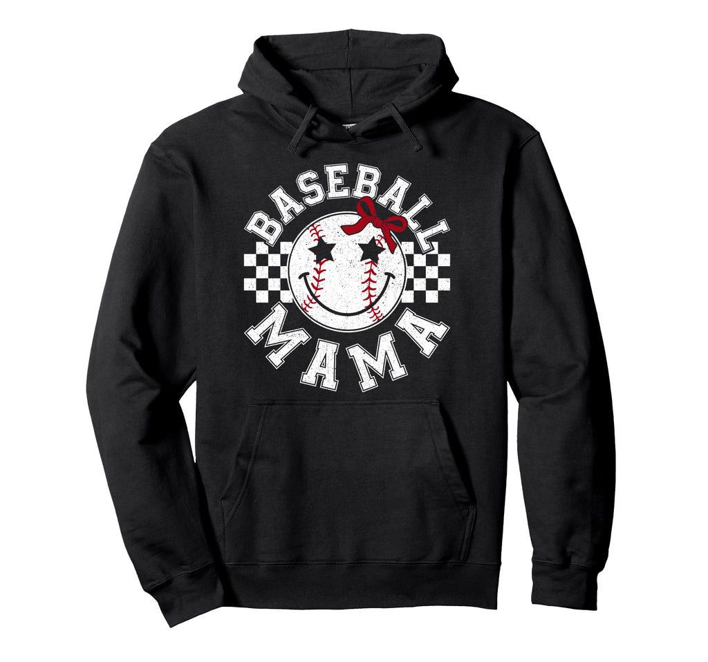 Baseball Mama Coquette Bow Game Day Hoodie - Graphic Print Men Women - T-Shirt, Sweatshirt, Hoodie