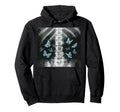Xray Skeleton Blue Butterfly Egirl Hoodie - Casual Everyday Wear Men Women - T-Shirt, Sweatshirt, Hoodie