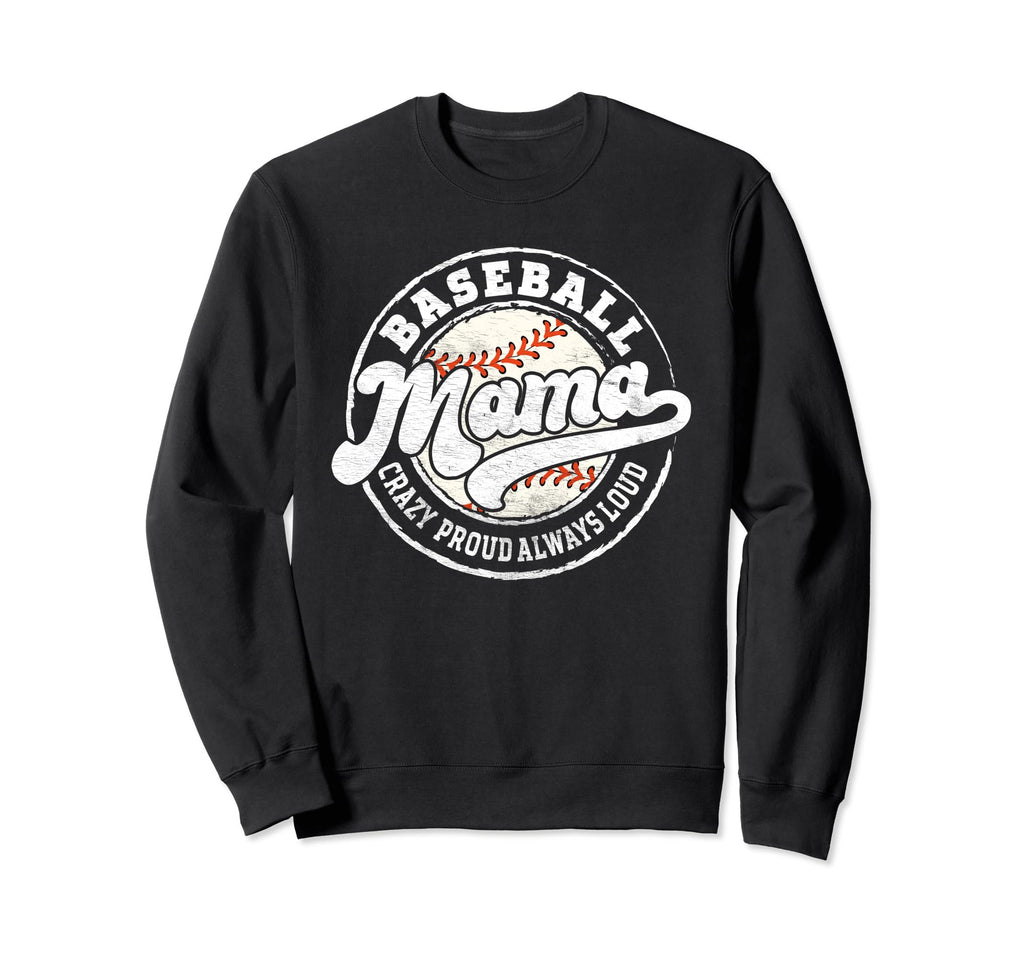 Baseball Mama Baseball Mom Sweatshirt - Minimalist Print for Adults - T-Shirt, Sweatshirt, Hoodie