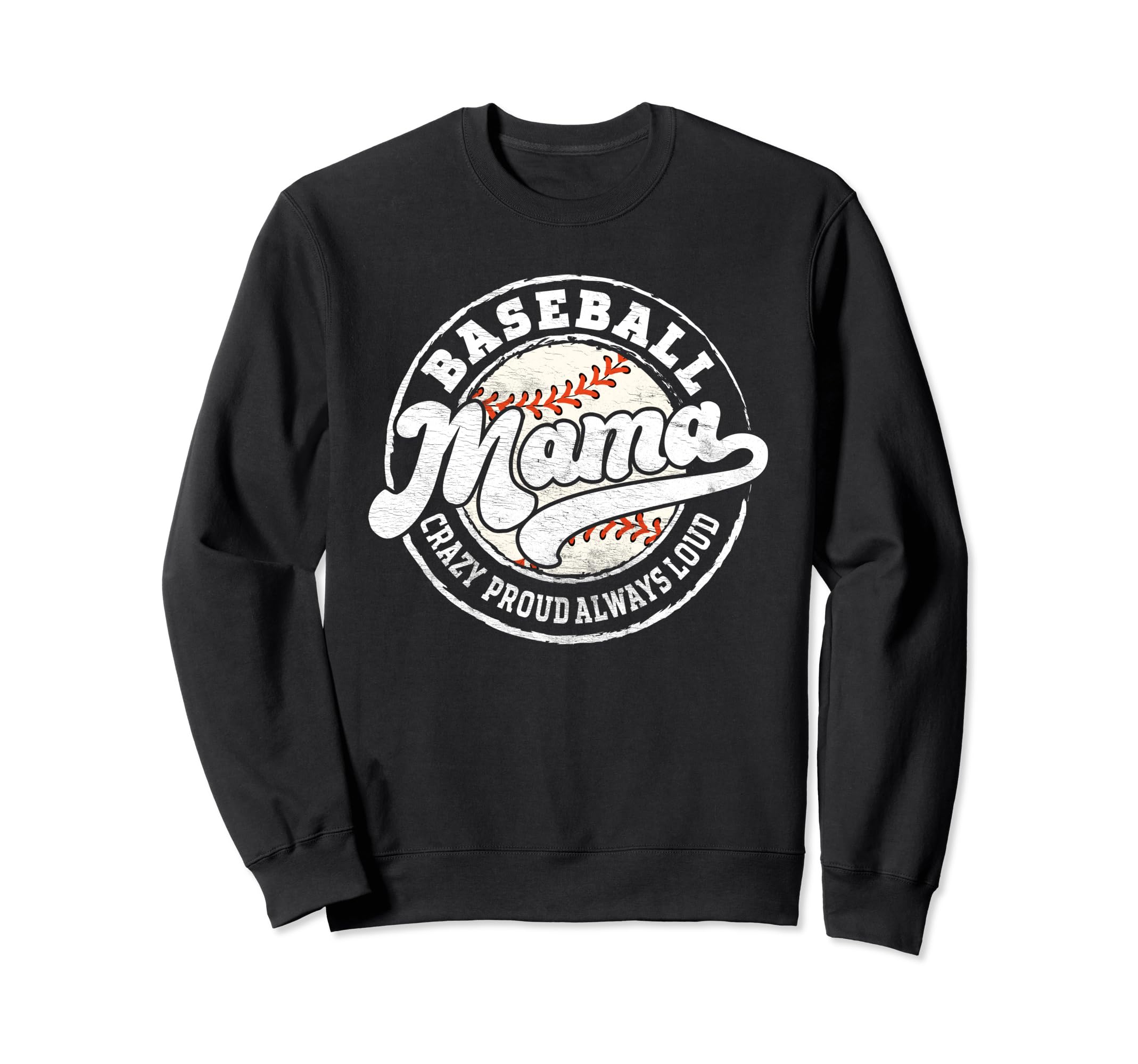 Baseball Mama Baseball Mom Sweatshirt - Minimalist Print for Adults - T-Shirt, Sweatshirt, Hoodie
