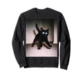 Funny Scared Startled Cat Jumping Sweatshirt - Streetwear Style for Adults - T-Shirt, Sweatshirt, Hoodie