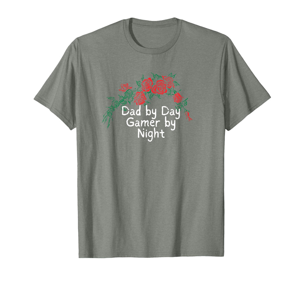 Flowers Red Dad Day Gamer Night T-Shirt - Novelty Apparel Unisex - T-Shirt, Sweatshirt, Hoodie