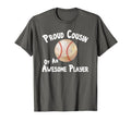 Baseball Softball Proud Cousin Awesome T-Shirt - Unique Graphic Men Women - T-Shirt, Sweatshirt, Hoodie