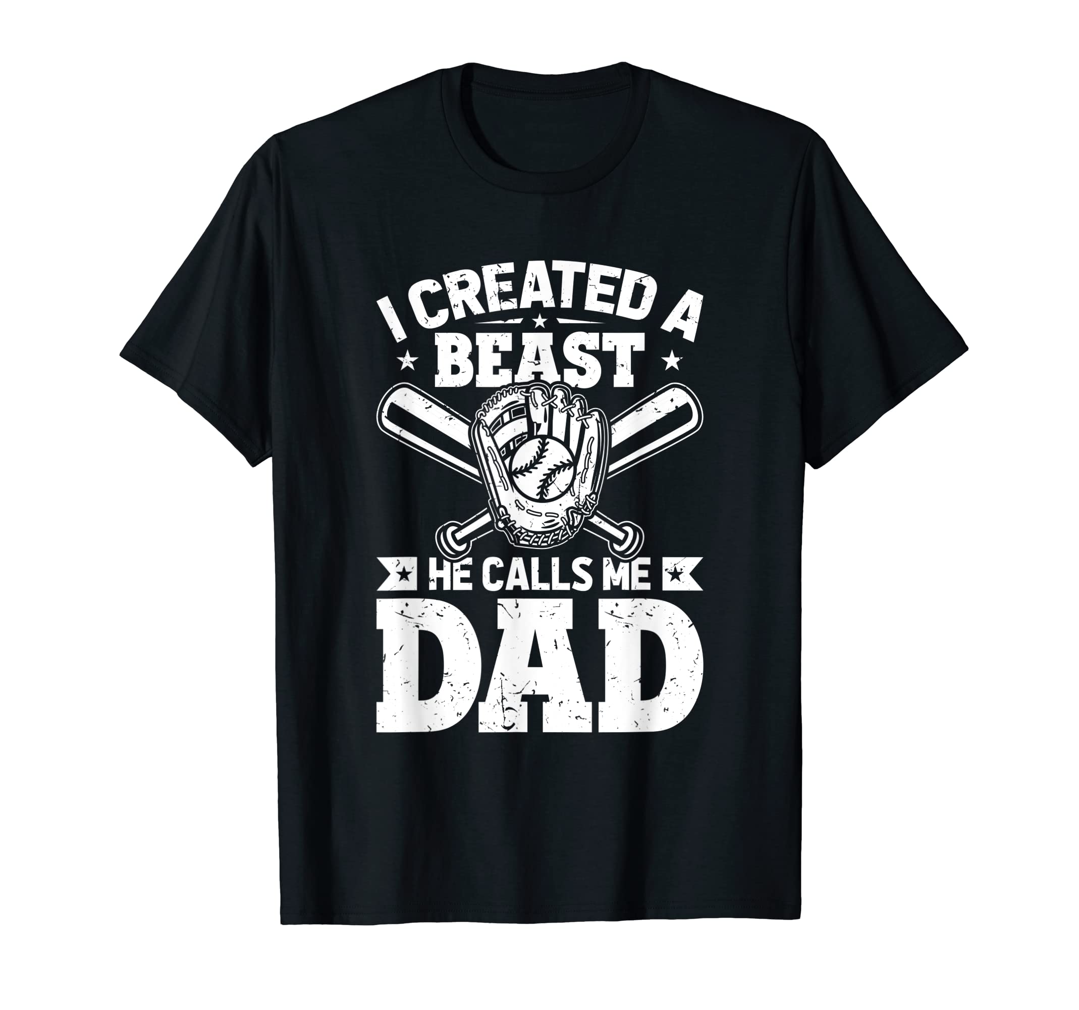 Mens Baseball Papa Funny Fathers Day He T-Shirt - Custom Art Print Unisex - T-Shirt, Sweatshirt, Hoodie