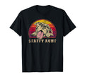 Staffy Aunt Staffy Puppy Sunset T-Shirt - Minimalist Print Unisex - T-Shirt, Sweatshirt, Hoodie