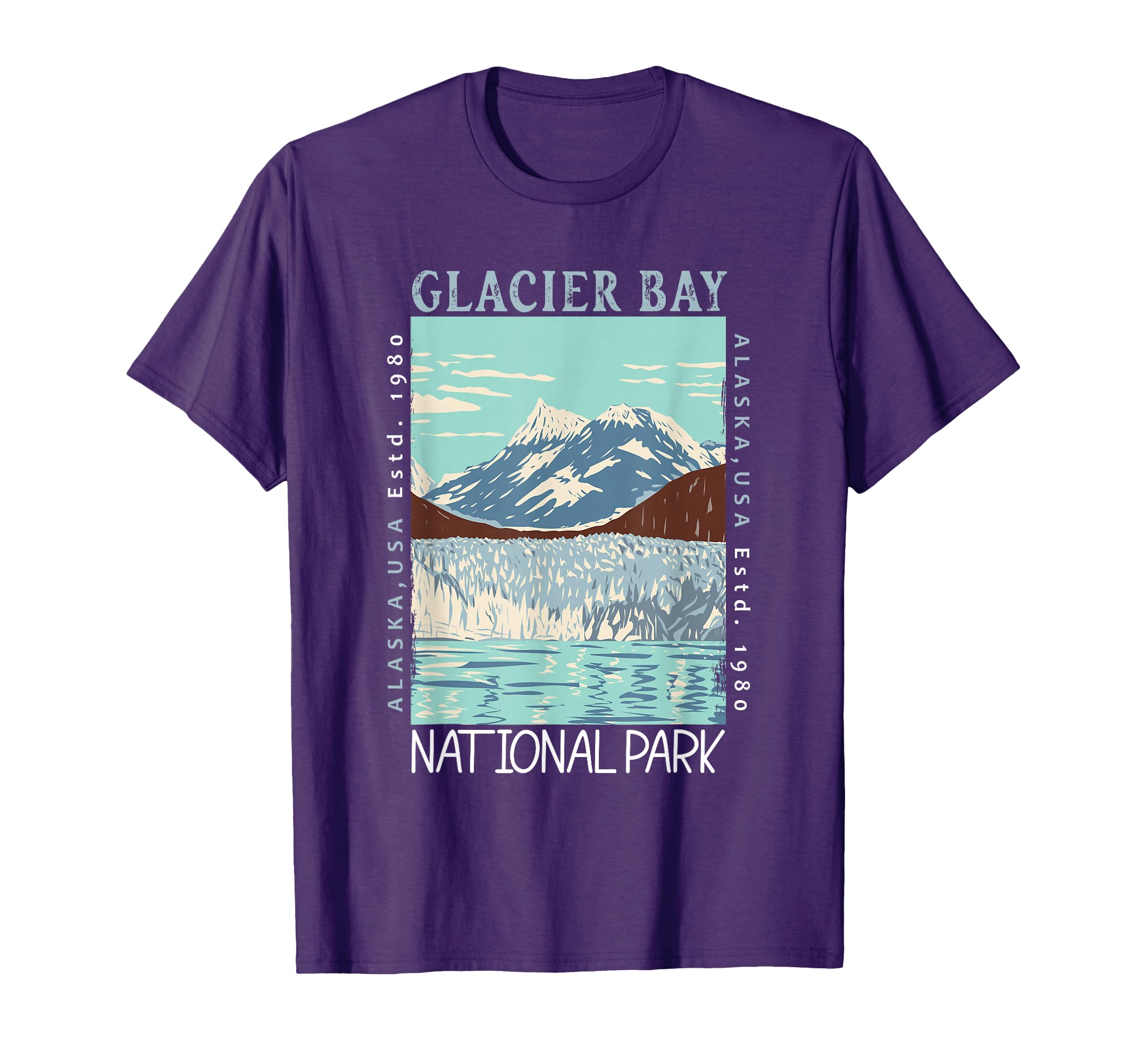 Glacier Bay National Park Alaska T-Shirt - Custom Art Print Men Women - T-Shirt, Sweatshirt, Hoodie