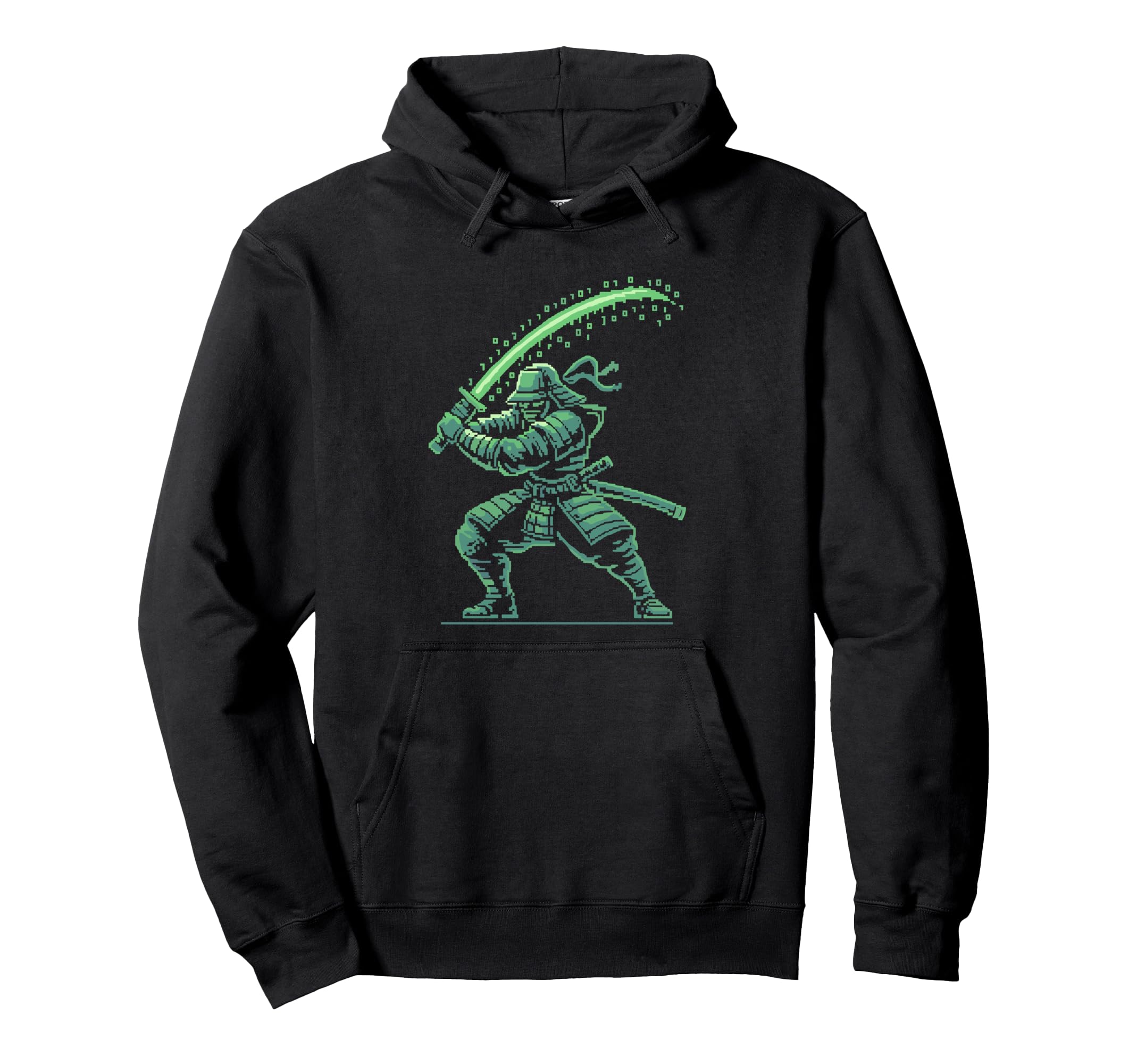 Pixel Samurai Warrior Arcade Gamer Hoodie - Novelty Apparel Unisex - T-Shirt, Sweatshirt, Hoodie