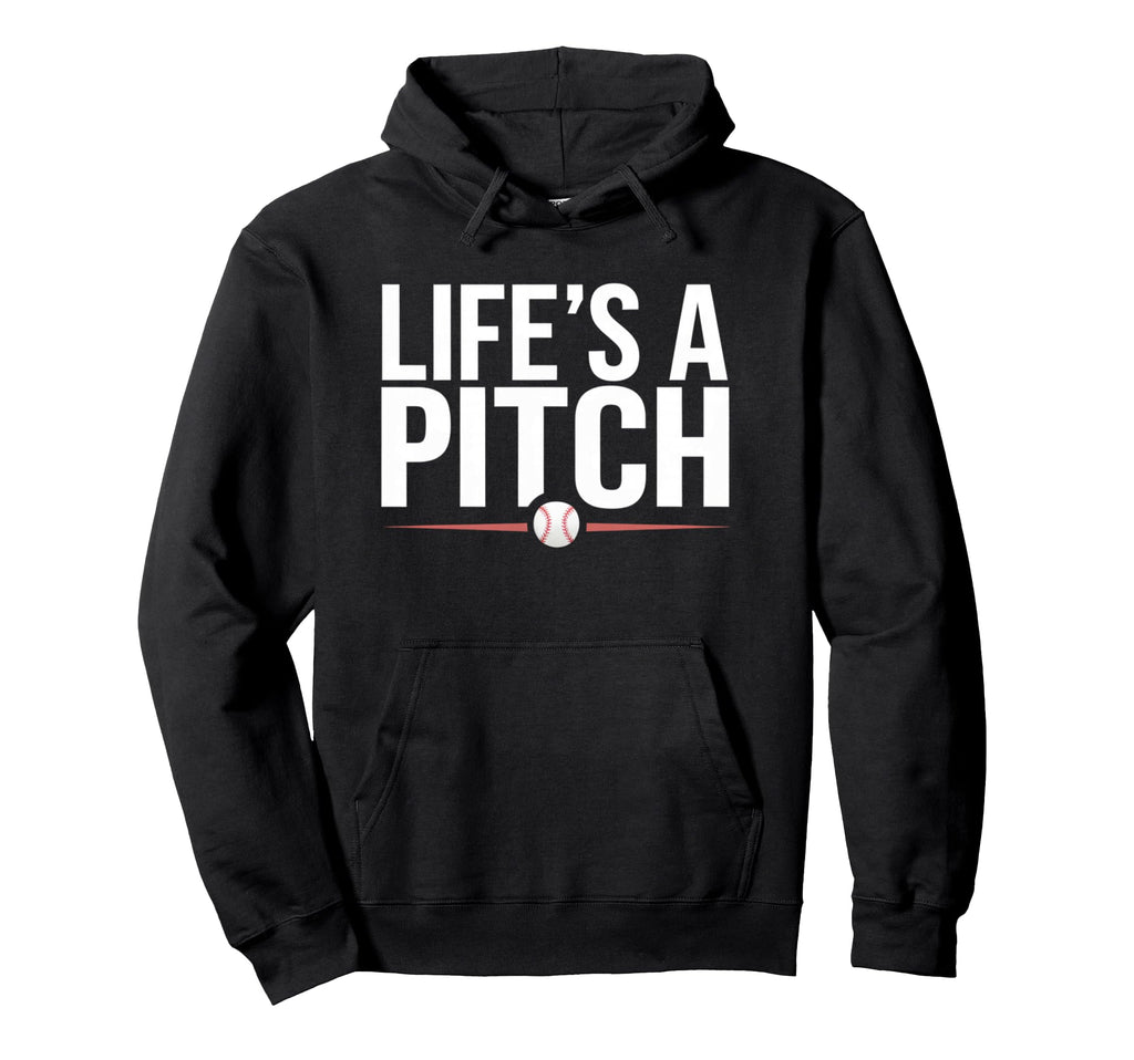 Baseball Lifes Pitch Family Matching Hoodie - Minimalist Print for Adults - T-Shirt, Sweatshirt, Hoodie