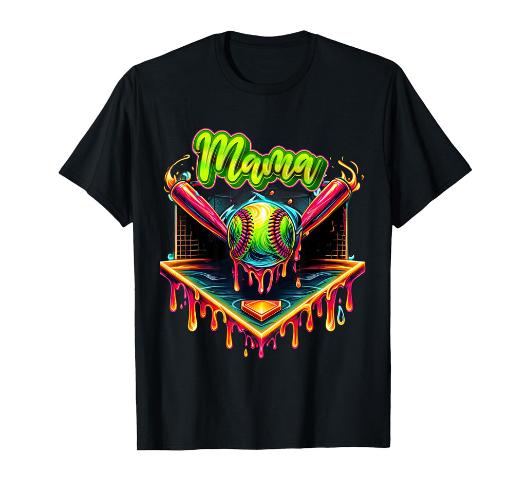 Softball Drip Mama Mothers Day Baseball T-Shirt - Graphic Print Men Women - T-Shirt, Sweatshirt, Hoodie