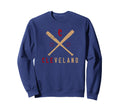 Cleveland Cle Baseball Distressed Sweatshirt - Aesthetic Graphic for Adults - T-Shirt, Sweatshirt, Hoodie