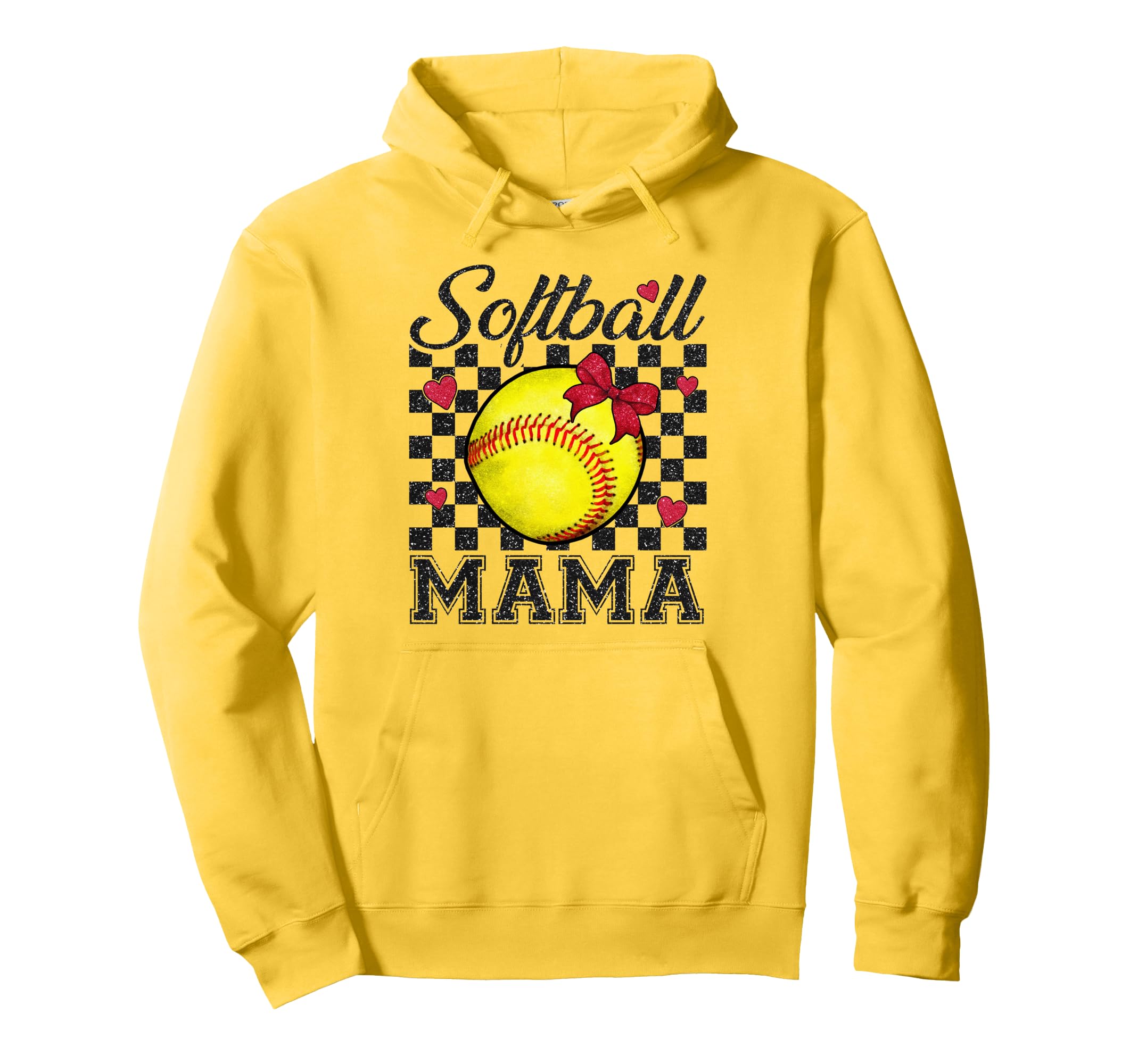 Softball Mama Bow Softball Mom Baseball Hoodie - Minimalist Print Unisex - T-Shirt, Sweatshirt, Hoodie