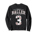 3 Years Old Birthday Baseball Theme Sweatshirt - Trendy Graphic Men Women - T-Shirt, Sweatshirt, Hoodie