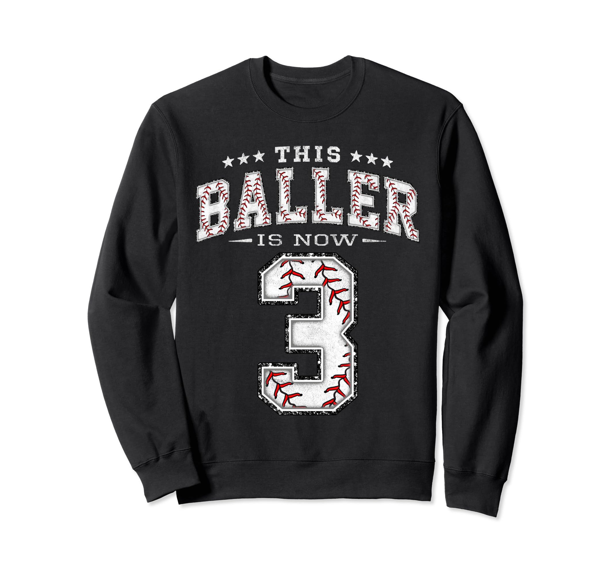 3 Years Old Birthday Baseball Theme Sweatshirt - Trendy Graphic Men Women - T-Shirt, Sweatshirt, Hoodie