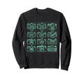 Camera Grid Teal Sweatshirt - Minimalist Print Men Women - T-Shirt, Sweatshirt, Hoodie