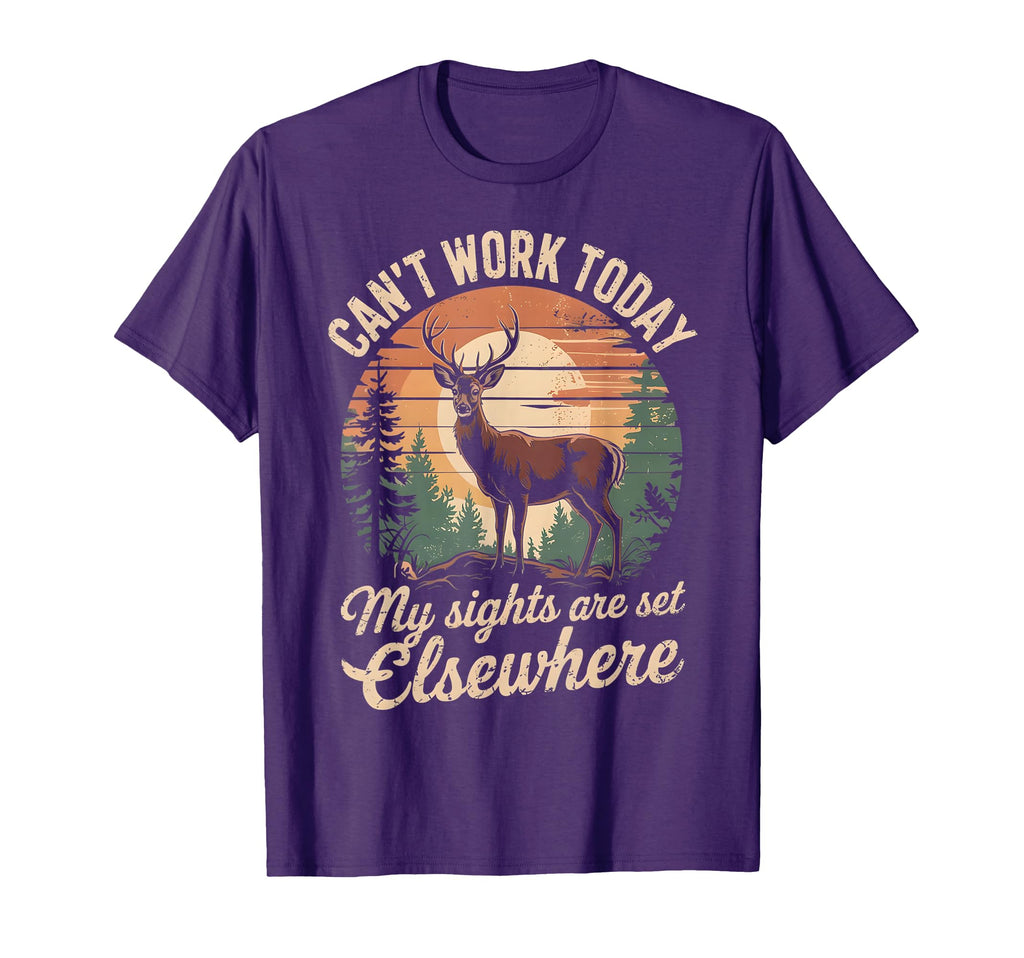 Cant Work Today Hunting Distressed T-Shirt - Graphic Print Unisex - T-Shirt, Sweatshirt, Hoodie
